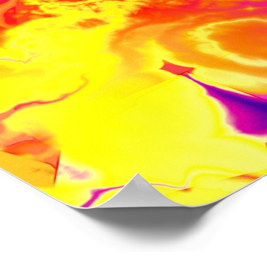 かわいいカラフル抽象芸術ファントム装飾用クッション ポスター (角)