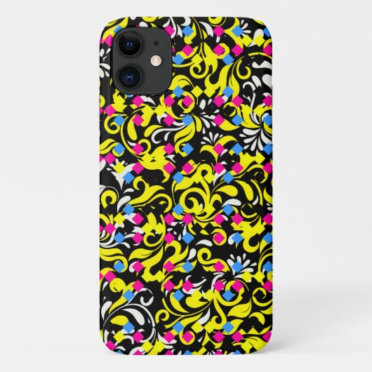 かわいいカラフル抽象芸術フローラ Case-Mate iPhoneケース (裏面)