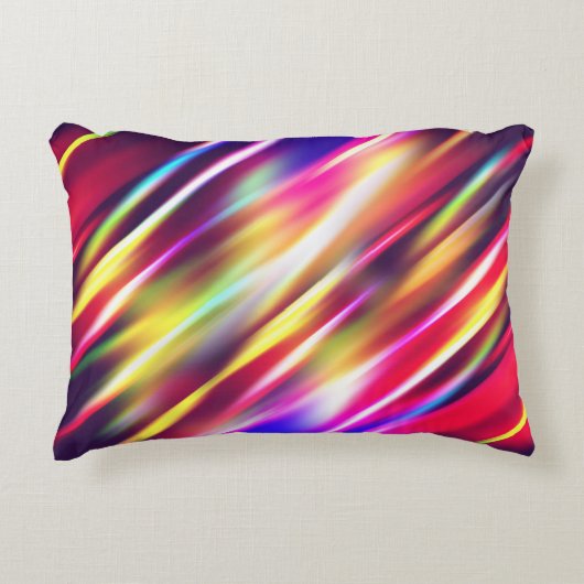 かわいいカラフル抽象芸術ライン装飾用クッションiPhone w アクセントクッション (正面)