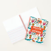 かわいいカラフル抽象芸術動物キッズアートワークのスケッチ ノートブック (内部)