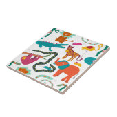 かわいいカラフル抽象芸術動物キッズシームレス タイル (側面)