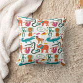 かわいいカラフル抽象芸術動物キッズパターン クッション (ブランケット)