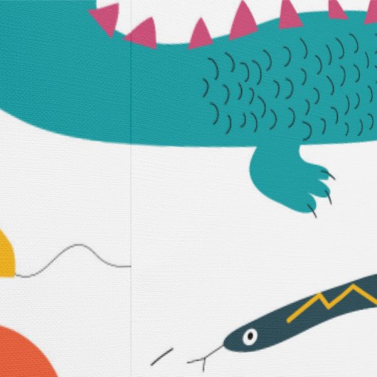 かわいいカラフル抽象芸術動物キッズパターン 壁紙 (縫い目)