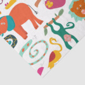 かわいいカラフル抽象芸術動物キッズパターン 薄葉紙 (詳細)