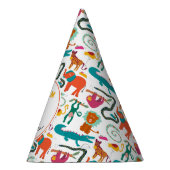 かわいいカラフル抽象芸術動物子供の誕生日パーティー パーティーハット (右)