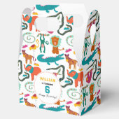 かわいいカラフル抽象芸術動物子供の誕生日パーティー フェイバーボックス (オープン)