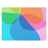 かわいいカラフル抽象芸術幾何学虹 テーブルクロス (正面(横))