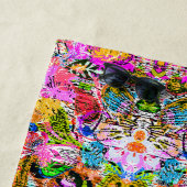 かわいいカラフル抽象芸術混合ペイズリー花紙 ビーチタオル (インサイチュ)