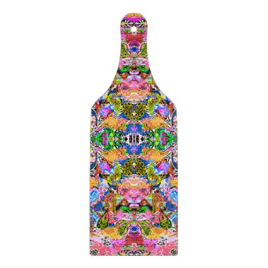 かわいいカラフル抽象芸術混合ペイズリー花 カッティングボード (正面)