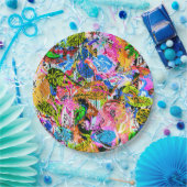 かわいいカラフル抽象芸術混合ペイズリー花 ペーパープレート (パーティー)