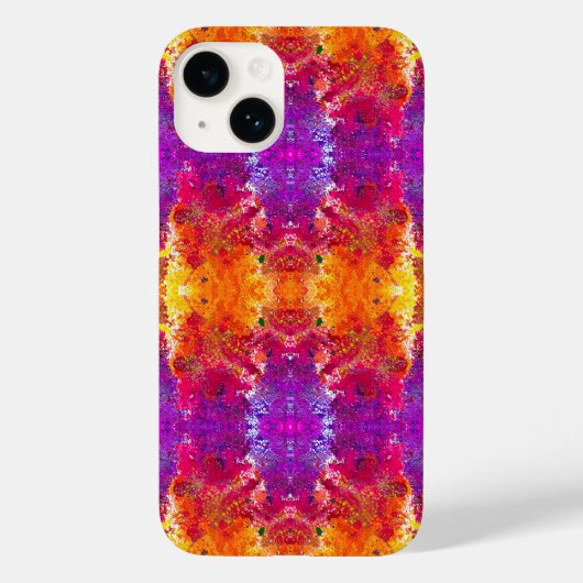 かわいいカラフル抽象芸術絵を描(ばちゃばちゃ)跳ねる Case-Mate iPhoneケース (裏面)