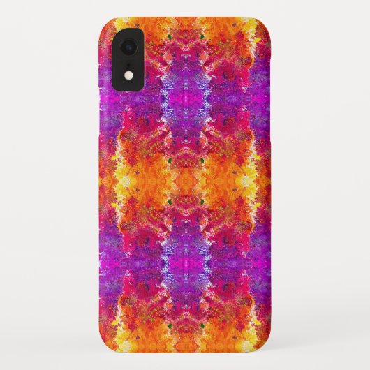 かわいいカラフル抽象芸術絵を描（ばちゃばちゃ）跳ねる Case-Mate iPhoneケース (裏面)