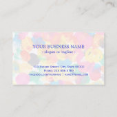 かわいいカラフル抽象芸術絵画の 名刺 (裏面)