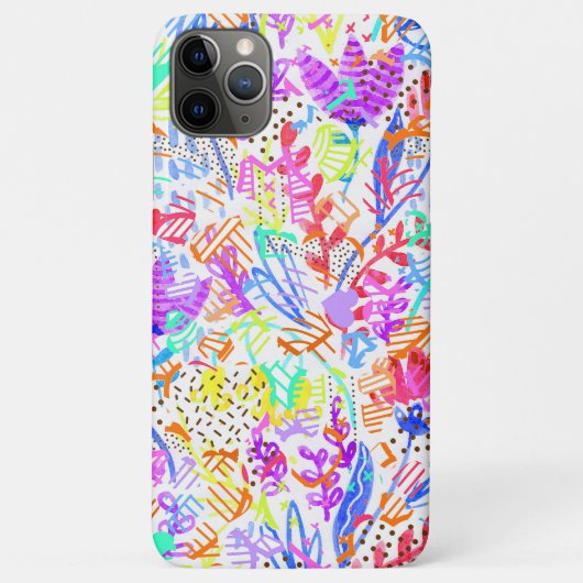 かわいいカラフル抽象芸術花のパターン Case-Mate iPhoneケース (裏面)