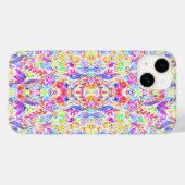 かわいいカラフル抽象芸術花のパターン Case-Mate iPhoneケース (裏面 (横))