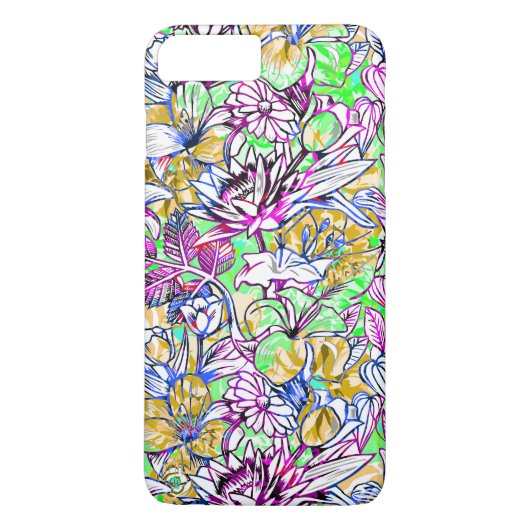 かわいいカラフル抽象芸術花 Case-Mate iPhoneケース (裏面)