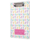 かわいいカラフル数字パターンの子供の名前 クリップボード (左)