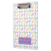 かわいいカラフル数字パターンの子供の名前 クリップボード (左)