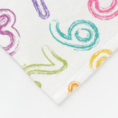 かわいいカラフル数字パターンの子供の名前 フリースブランケット (角)