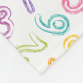 かわいいカラフル数字パターンの子供の名前 フリースブランケット (角)