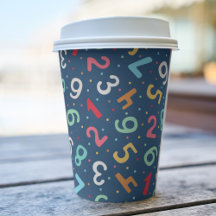 かわいいカラフル数字パターンブルー子供の誕生日