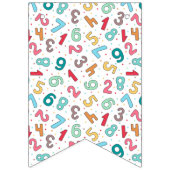 かわいいカラフル数字パターン子供の誕生日 バンティングフラッグ (第2の旗)