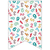 かわいいカラフル数字パターン子供の誕生日 バンティングフラッグ (第3の旗)