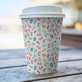 かわいいカラフル数字パターン子供の誕生日 紙コップ