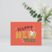 かわいいカラフル新年の願い シーズンポストカード (スタンド正面)