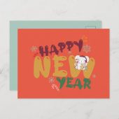 かわいいカラフル新年の願い シーズンポストカード (正面/裏面)