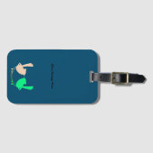 かわいいカラフル春の鳥のパーティー ラゲッジタグ (正面横)