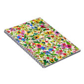 かわいいカラフル春フローラの花 ノートブック (右側)