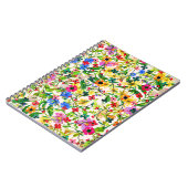 かわいいカラフル春フローラの花 ノートブック (左側)