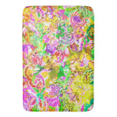 かわいいカラフル春抽象芸術フローラ バスマット (正面縦)