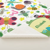 かわいいカラフル春虫が子どもたちをパターン シェルパブランケット (3/4)