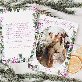 かわいいカラフル書道フォトホリデーカード シーズンカード