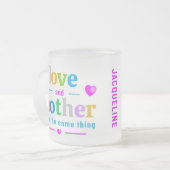 かわいいカラフル母 フロストグラスマグカップ (正面左)