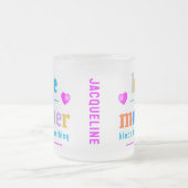 かわいいカラフル母 フロストグラスマグカップ (中央)