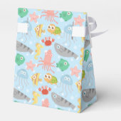 かわいいカラフル水中動物のパターン フェイバーボックス (裏面サイド)