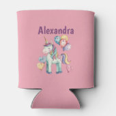 かわいいカラフル水彩一角獣 缶クーラー (裏面)