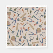 かわいいカラフル水彩建築ツール スタンダードランチョンナプキン (正面)