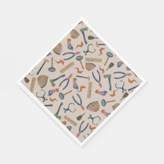 かわいいカラフル水彩建築ツール スタンダードランチョンナプキン