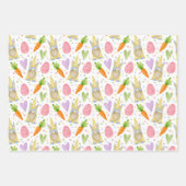 かわいいカラフル水彩復活祭エッグ&格言 ラッピングペーパーシート (正面)