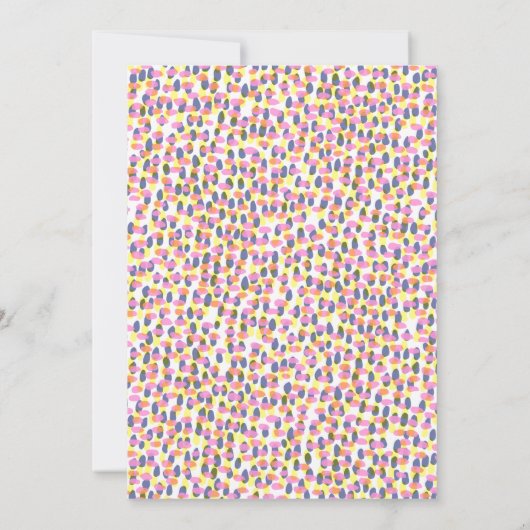 かわいいカラフル水彩画ドット21st誕生日パーティー 招待状 (裏面)