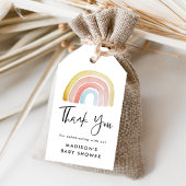 かわいいカラフル水彩虹の赤ちゃんシャワー ギフトタグ