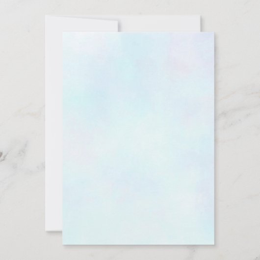 かわいいカラフル水彩蝶の赤ちゃんシャワー 招待状 (裏面)