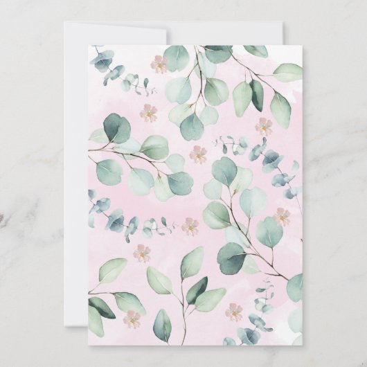 かわいいカラフル水彩蝶誕生日 招待状 (裏面)