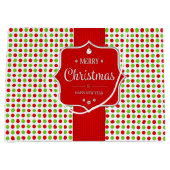 かわいいカラフル水玉模様クリスマス ラージペーパーバッグ (正面)