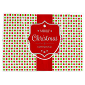 かわいいカラフル水玉模様クリスマス ラージペーパーバッグ (裏面)