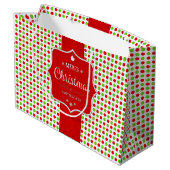 かわいいカラフル水玉模様クリスマス ラージペーパーバッグ (裏面アングル)